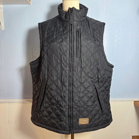 C.E. Schmidt Workwear Extra Large Black Quilted Full Zip Medium Lined Vest - Picture 1 of 11